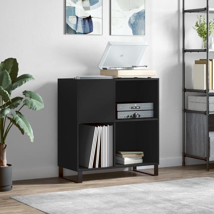 Immagine prodotto VidaXL Plattenschrank Schwarz 84,5x38x89 cm Holzwerkstoff, Farbe (84,5 x 38 x 89 cm)