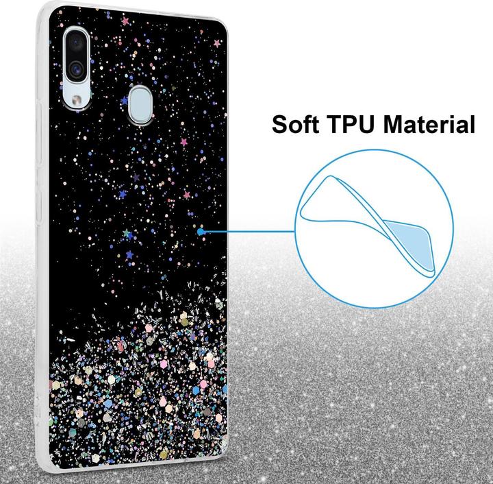 Actual product image Cadorabo TPU cover sparkling glitter (Samsung Galaxy A40)
