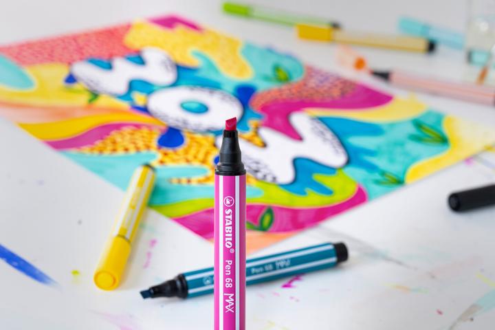 Image du produit STABILO PEN 68 MAX ARTY - Feutre de coloriage (4 couleurs, 4 x)