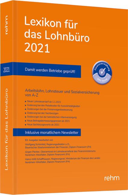 Actual product image Lexikon für das Lohnbüro 2021 (German, Jürgen Plenker, Wolfgang Schönfeld, Heinz-Willi Schaffhausen, 2021)