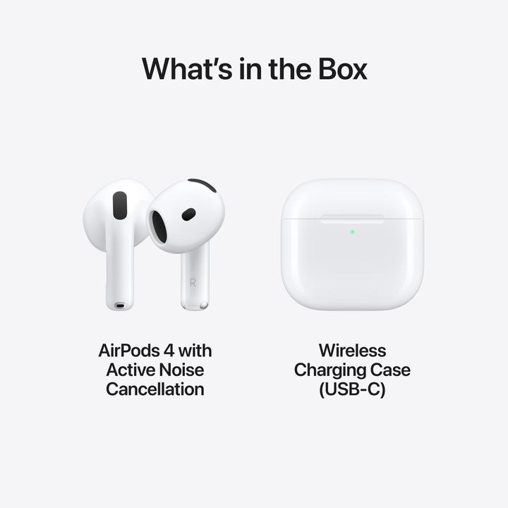Image du produit Apple AirPods 4 (ANC, 4 h, Sans fil)