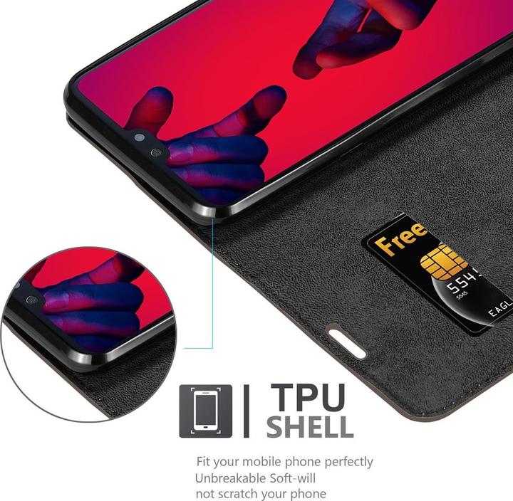 Actual product image Cadorabo Book Invisible Magnet Cover (Huawei P20 Pro)