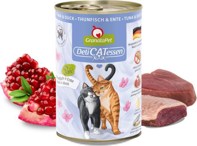 Actual product image Granatapet Delicatessen Dose Thunfisch & Ente (Adult, 1 pcs., 400 g)