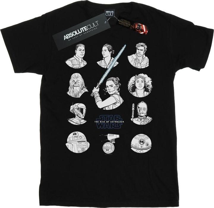 Produktbild Star Wars The Rise Of Skywalker Resistance Charcter Line Up Mono TShirt (XXL)