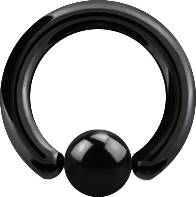 Star Piercing Ball Closure Ring schwarz (ohne Messing, Titan G23)