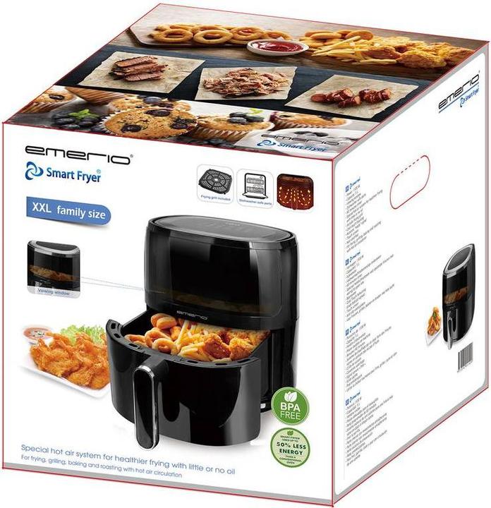 Actual product image Emerio Hot Air Fryer, Smart Fryer, 5L,black,Cool t