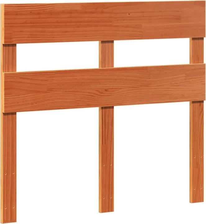 Produktbild VidaXL Massivholzbett Holzbett Bett Palettenbett mit Kopfteil 120x190cm Kiefer (120 x 190 cm)