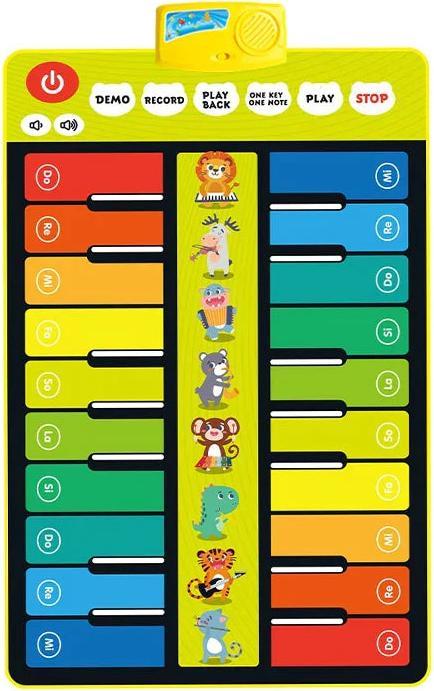 Activity Board Tappetino per pianoforte musicale per bambini Tappetino per tastiera Duet Pianoforte a doppia fila