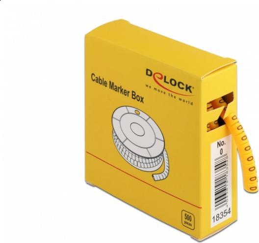 Productafbeelding Delock Kabelidentificatie nr. 0, geel 500 stuks