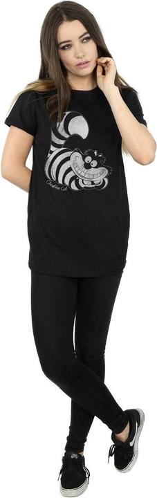 Actual product image Disney Womens/Ladies Alice In Wonderland Mono Cheshire Cat Cotton Boyfriend T-Shirt (XL)