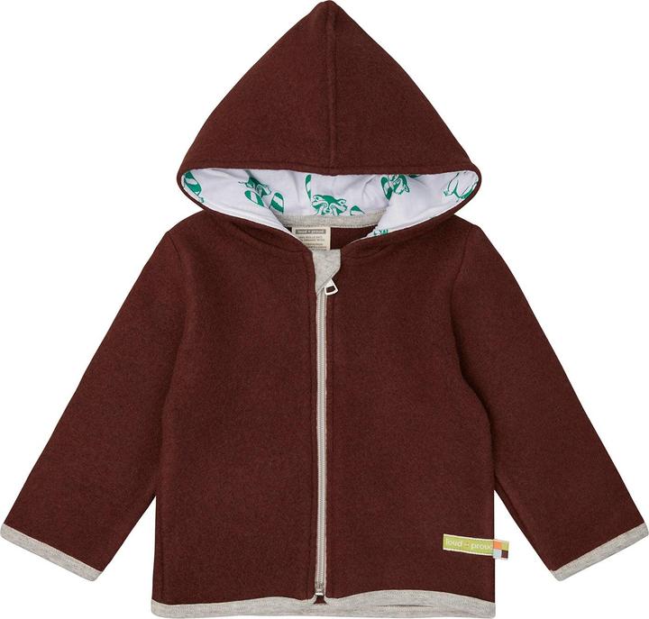 loud + proud Wollfleece-Jacke mit Kapuze
