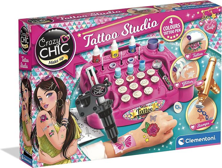 Image du produit Clementoni Crazy Chic - Jouets créatifs pour le salon de tatouage - Kit cadeau