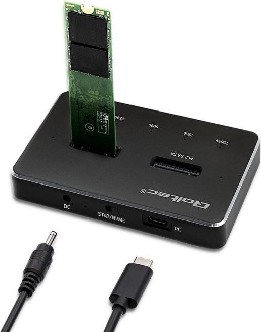 Actual product image Qoltec M.2 SSD drive docking station