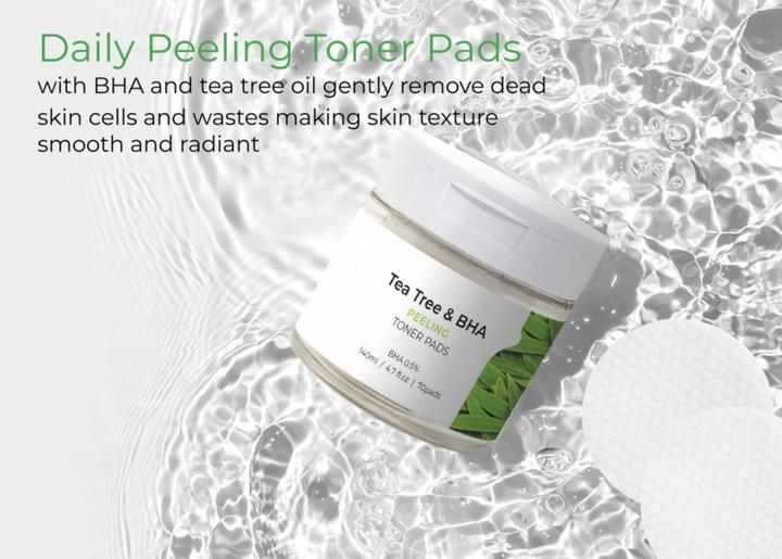 Image du produit JKosmec Pads exfoliants tonifiants Tea Tree et BHA (Gommage, 700 ml)