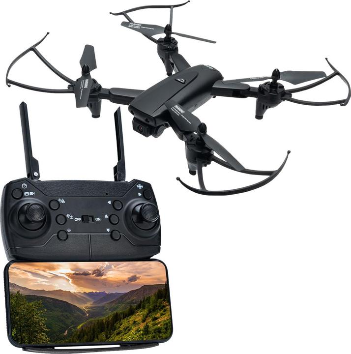 Casativo WiFi-FPV-Quadrocopter-Drohne, faltbar, HD Kamera, OpticalFlow, App (8 min, 131 g, 0.92 Mpx)