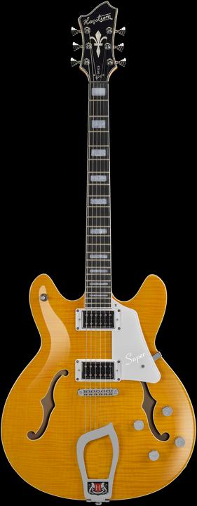 Produktbild Hagstrom E-Gitarre, Super Viking, Dandy Dandelion Flame (Halbakustik Gitarre)