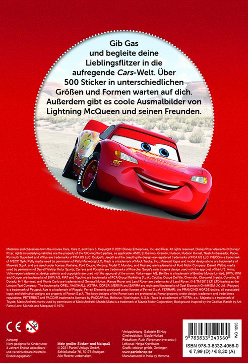 Actual product image Panini Pixar Cars