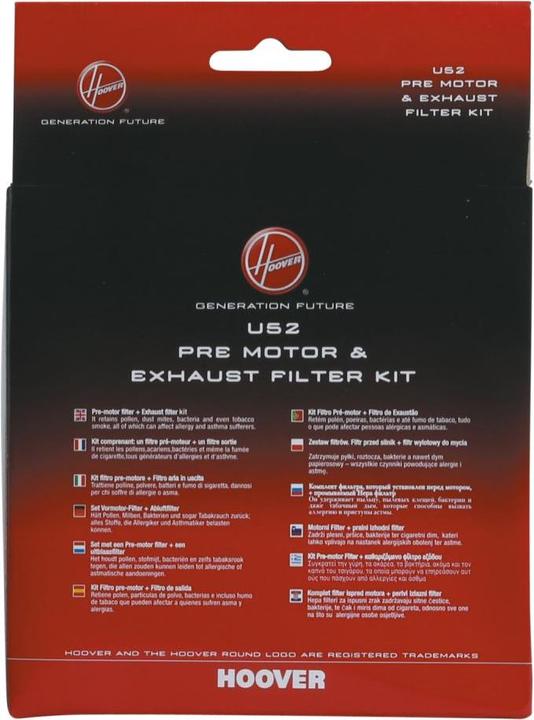 Produktbild Candy Hoover U52 Kit Motorfilter + Hepafilter