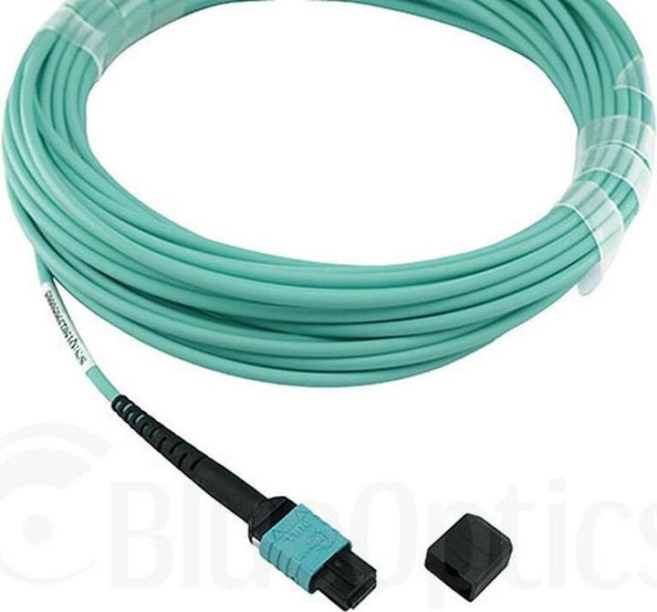 BlueOptics Allied Telesis AT-MTP12-30 kompatibles MTP-MTP Multimode OM3 Patchkabel 30 Meter (CAT7a, 30 m)