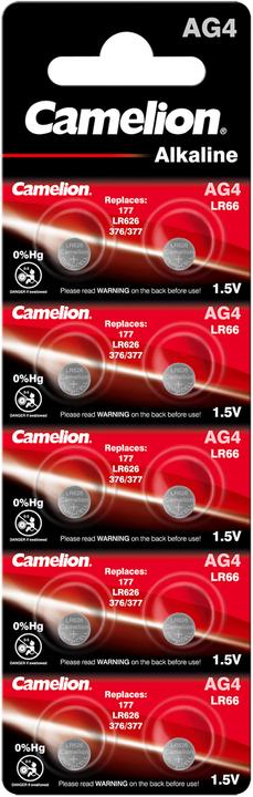 Immagine prodotto Camelion AG4, LR66, LR626, 377 Alcalina (10 pz., SR66, 20 mAh)