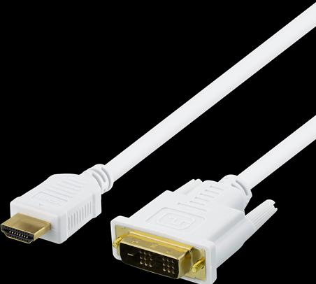 Produktbild Deltaco HDMI to DVI cable 7m Full HD white (7 m, HDMI)