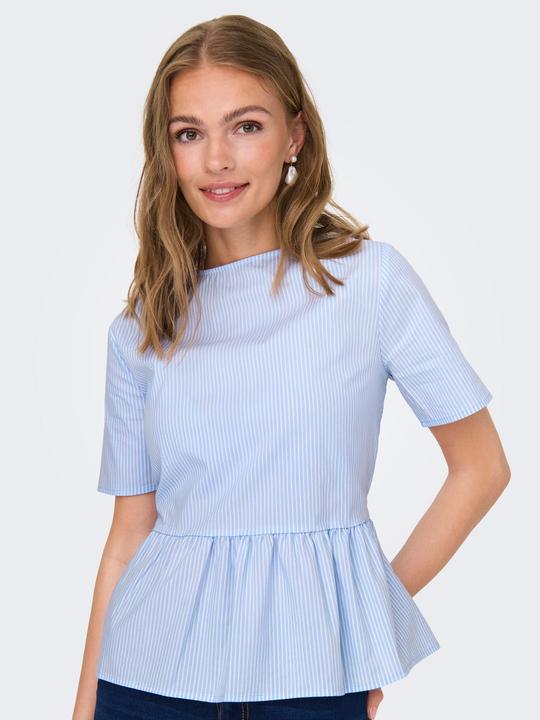 Image du produit JdY Locker geschnitten Hemdkragen Voluminöser Armschnitt Top Top mit Schösschen (S)