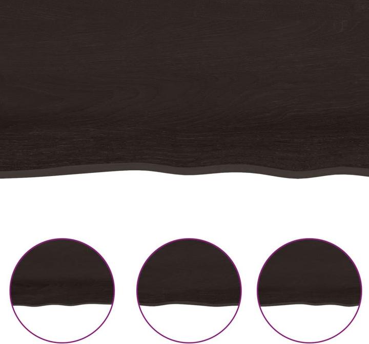 Immagine prodotto VidaXL Tischplatte 100x40x4 cm Massivholz Eiche Behandelt (100 x 40 x 4 cm)