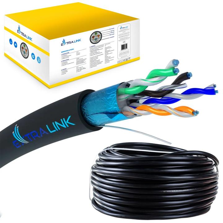 Produktbild Extralink Outdoor CAT5E FTP cable 305m (F/UTP, CAT5e, 305 m)