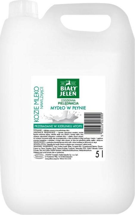 Biały Jeleń Weisse Hirsche Hypoallergene flüssige Ziegenmilchseife 5L (Flüssigseife, 5000 ml)