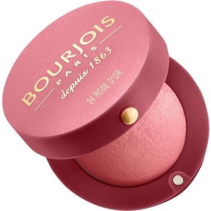 Actual product image Bourjois Little Round Potusher Gown For Cheeks 34 Rose D'Or 2.5G (34 - Rose D'Or)