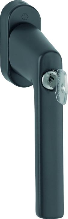 Immagine prodotto Hoppe Maniglia per finestra Hamburg 0700LS/U26 100NM alluminio F9714M nero opaco 32-42 mm bloccabile (Maniglia della porta)