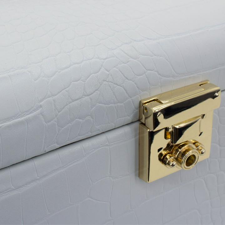 Image du produit Friedrich Boîte à bijoux moderne blanche avec motif crocodile Caiman 20136-1