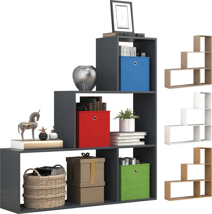 Actual product image VCM Wooden Shelf Room Divider Books Dubila M (117 x 29 x 123 cm)