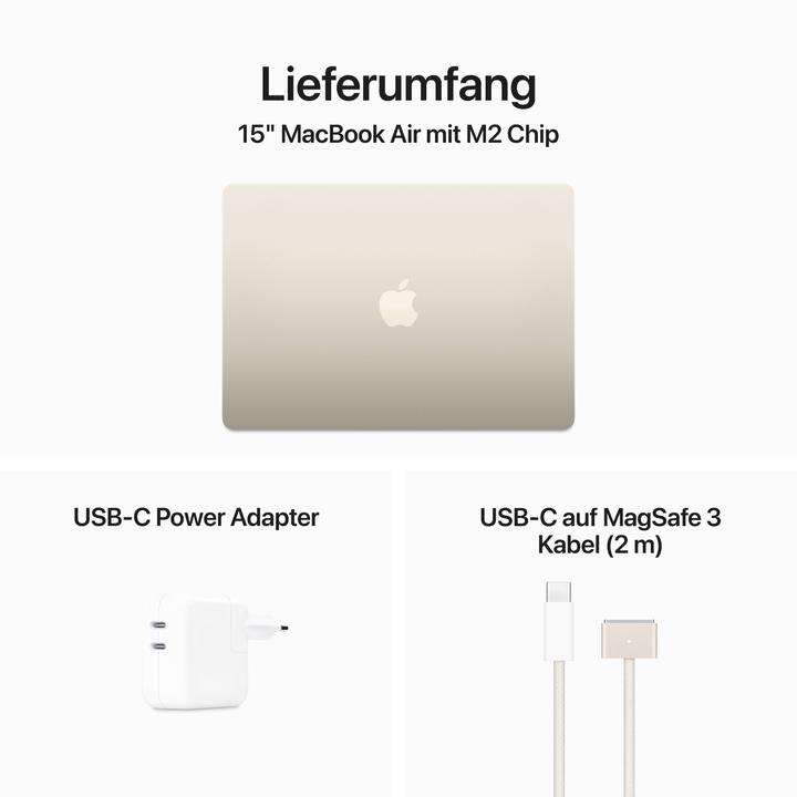 Actual product image Apple MacBook Air - 2023 (15", M2, 8 GB, 512 GB, DE)