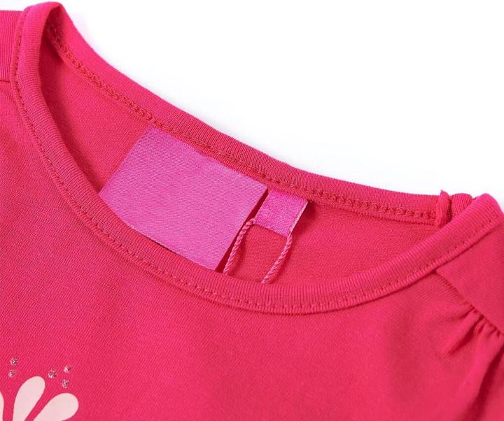 Actual product image VidaXL Children's long-sleeved shirt bright pink 104,Material: 95% cotton (104)