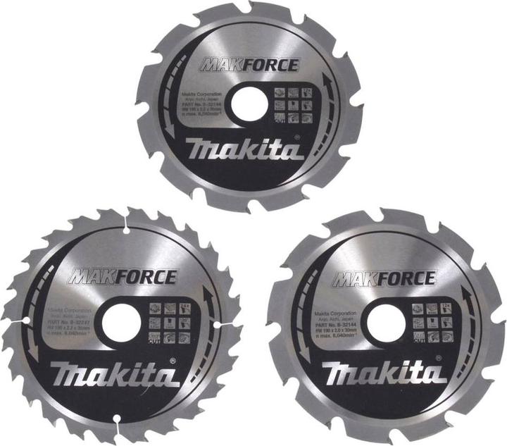 Makita Circular saw blade set 3 pcs. 190 m