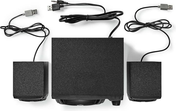 Productafbeelding Nedis Spelluidspreker | Luidsprekerkanalen: 2.1 | Voeding via USB | 3,5 mm Stekker | 33