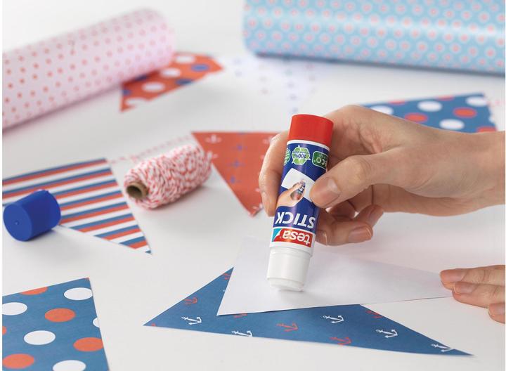 Actual product image tesa ecoLogo glue stick, odourless glue stick for paper / cardboard