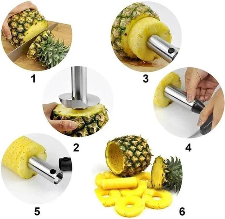 Immagine prodotto ASMI Taglia ananas in acciaio inossidabile, affetta ananas nero