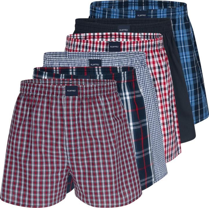 Navy, Red chequered