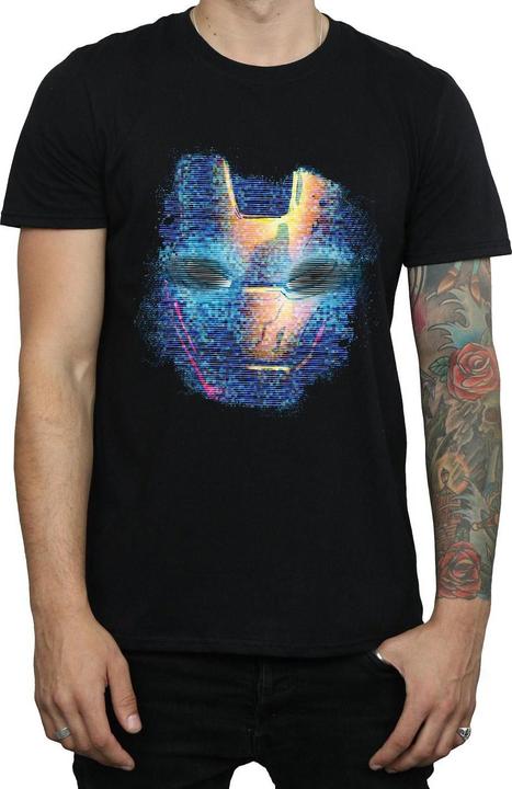 Actual product image Mens Iron Man Distressed Head T-Shirt (XL)