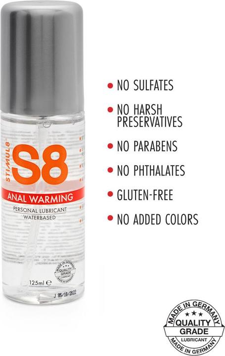 Produktbild Stimul8 S8 WB Warming Anal Lube 125ml (125 ml)