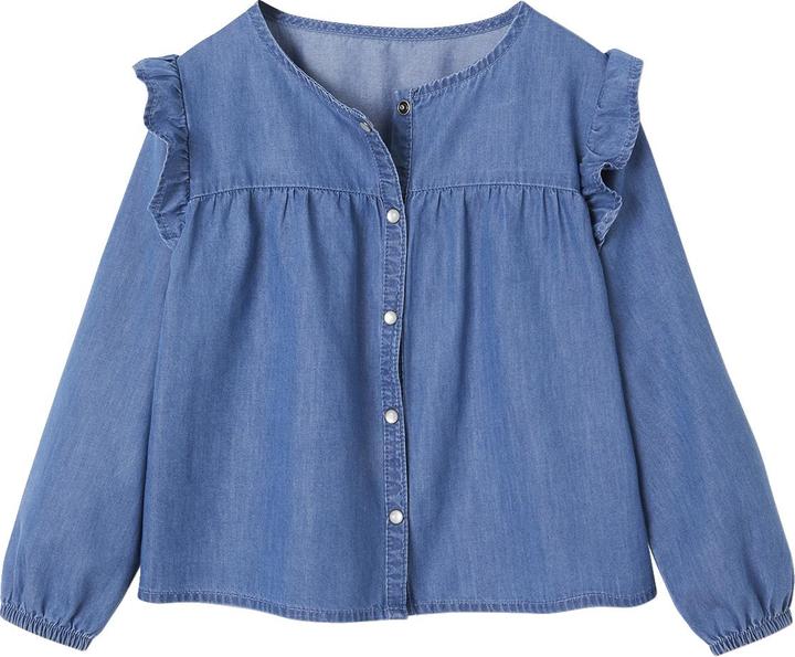 Image du produit Vertbaudet Blouse en jean fille avec volants (158)