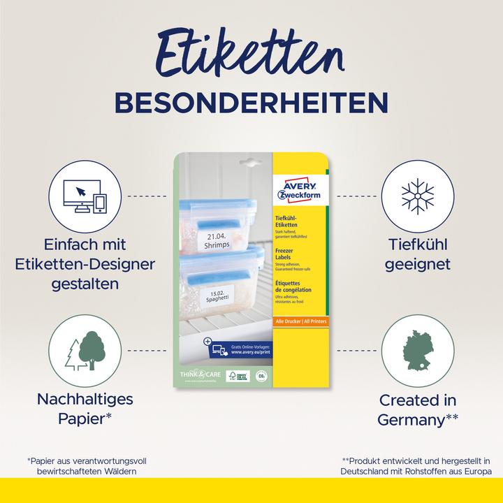 Actual product image Avery Tiefkühl-Etiketten