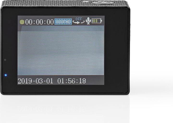 Actual product image Nedis Action Cam 1080p@30fps 12 MPixel Waterproof up to: 30.0 m 90 min WLAN App available for: Andro (30p, Wi-Fi)