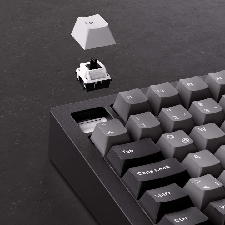 Produktbild Akko MonsGeek M1 V5 VIA Black & Silver Keyboard ISO-DE/UK/Nordic layout Rosewood Switch (DE, Kabelgebunden, Kabellos)