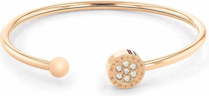 Tommy Hilfiger Crystal Armreif (19 cm, Edelstahl)