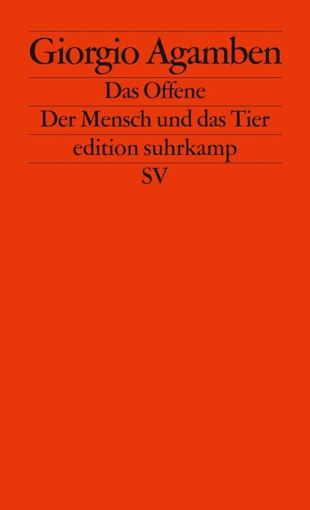 Actual product image Das Offene (German, Giorgio Agamben, 2003)