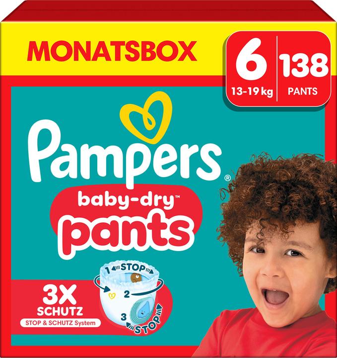 Immagine prodotto Pampers Baby-Dry Pants Grösse (Dimensione 6, Pacco mensile, 138 Pezzo/i)