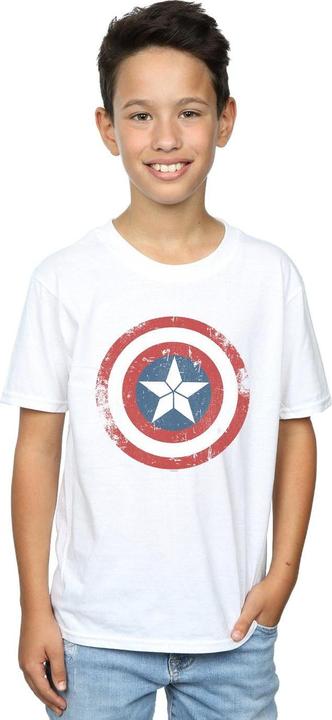 Actual product image Boys Captain America Civil War Distressed Shield T-Shirt (140, 146)
